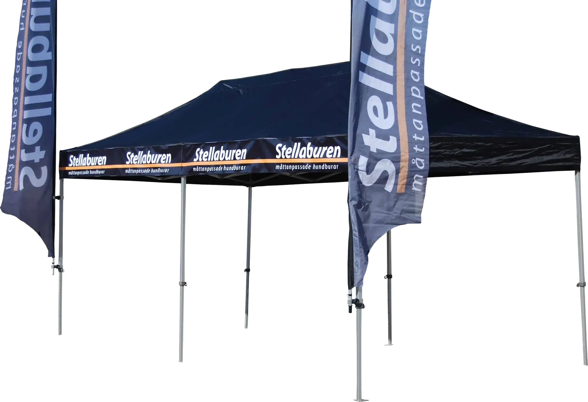 Eventtält Pro+ 4x8 meter i marinblått med tryck